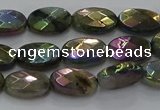 CLB673 15.5 inches 8*10mm faceted oval AB-color labradorite beads