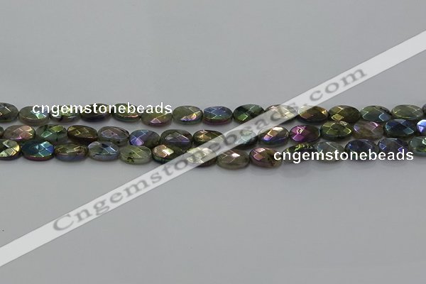 CLB673 15.5 inches 8*10mm faceted oval AB-color labradorite beads