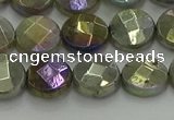 CLB677 15.5 inches 10mm faceted coin AB-color labradorite beads