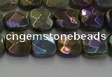 CLB685 15.5 inches 8mm faceted square AB-color labradorite beads