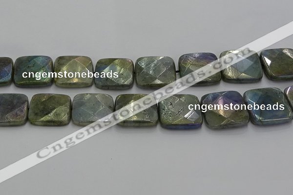 CLB692 15.5 inches 30mm faceted square AB-color labradorite beads