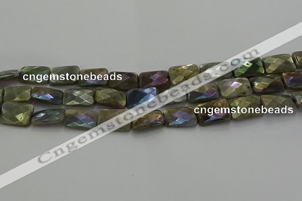 CLB698 15.5 inches 13*18mm faceted rectangle AB-color labradorite beads