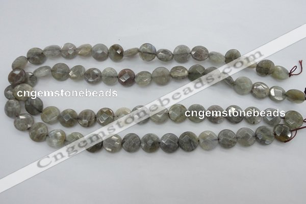 CLB741 15.5 inches 8mm faceted coin labradorite gemstone beads