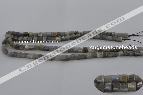 CLB752 15.5 inches 7*9mm faceted trapezoid labradorite gemstone beads