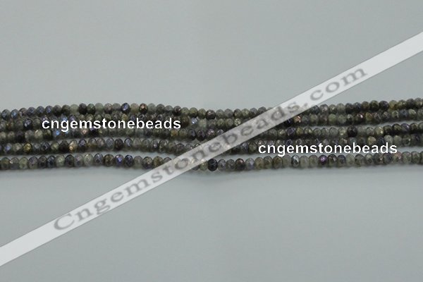 CLB755 15.5 inches 2.5*4mm faceted rondelle AB-color labradorite beads