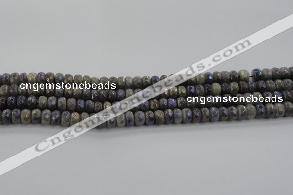 CLB757 15.5 inches 5*8mm faceted rondelle AB-color labradorite beads