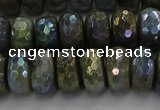 CLB759 15.5 inches 7*12mm faceted rondelle AB-color labradorite beads