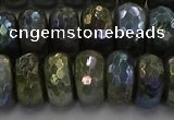 CLB760 15.5 inches 8*14mm faceted rondelle AB-color labradorite beads