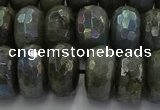 CLB761 15.5 inches 9*16mm faceted rondelle AB-color labradorite beads