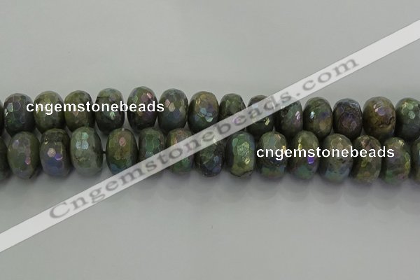 CLB763 15.5 inches 12*20mm faceted rondelle AB-color labradorite beads