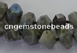 CLB765 15.5 inches 8*12mm - 12*16mm faceted nuggets labradorite beads