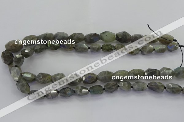 CLB766 15.5 inches 10*14mm - 12*16mm faceted nuggets labradorite beads