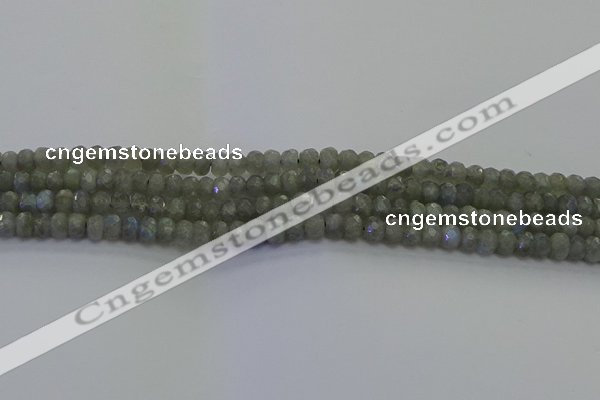 CLB772 15.5 inches 4*6mm faceted rondelle labradorite beads