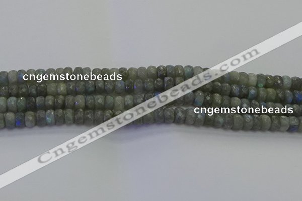 CLB773 15.5 inches 5*8mm faceted rondelle labradorite beads