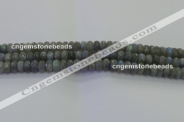 CLB774 15.5 inches 6*10mm faceted rondelle labradorite beads