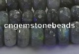 CLB775 15.5 inches 7*12mm faceted rondelle labradorite beads