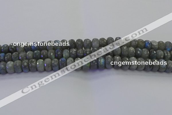 CLB775 15.5 inches 7*12mm faceted rondelle labradorite beads