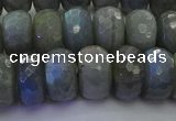 CLB776 15.5 inches 8*14mm faceted rondelle labradorite beads