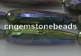 CLB786 15.5 inches 10*40mm faceted teardrop AB-color labradorite beads