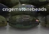 CLB788 15.5 inches 10*20mm faceted rice AB-color labradorite beads