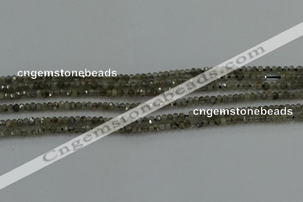 CLB794 15.5 inches 1.5*2.5mm faceted rondelle labradorite beads