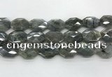 CLB797 18*24mm - 20*25mm faceted octagonal labradorite beads