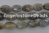 CLB86 15.5 inches 8*12mm faceted oval labradorite beads wholesale