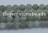 CLB871 15.5 inches 4mm round matte labradorite gemstone beads