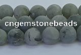 CLB873 15.5 inches 8mm round matte labradorite gemstone beads