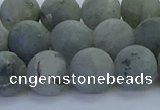 CLB875 15.5 inches 12mm round matte labradorite gemstone beads