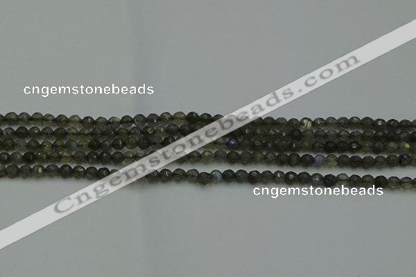 CLB900 15.5 inches 4mm faceted round labradorite gemstone beads