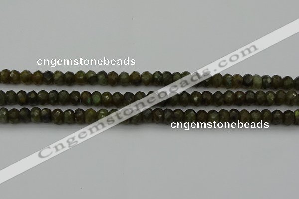 CLB957 15.5 inches 6*10mm faceted rondelle labradorite beads