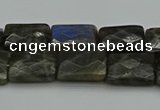 CLB960 15.5 inches 10*14mm faceted rectangle labradorite beads