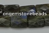 CLB962 15.5 inches 13*18mm faceted rectangle labradorite beads