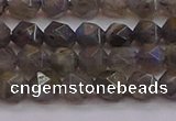 CLB972 15.5 inches 8mm faceted nuggets labradorite gemstone beads