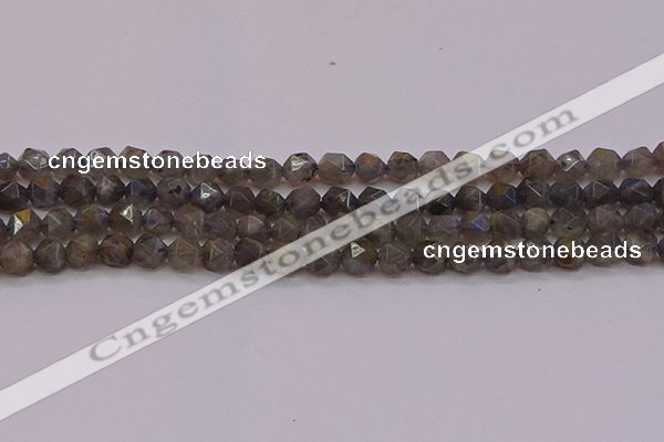 CLB973 15.5 inches 10mm faceted nuggets labradorite gemstone beads