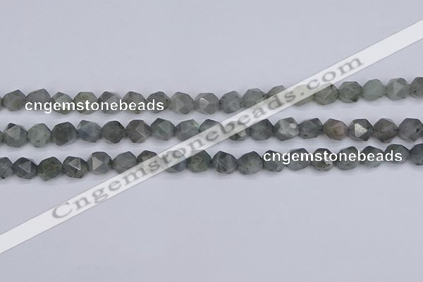 CLB981 15.5 inches 6mm faceted nuggets labradorite beads wholesale