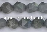 CLB983 15.5 inches 10mm faceted nuggets labradorite beads wholesale