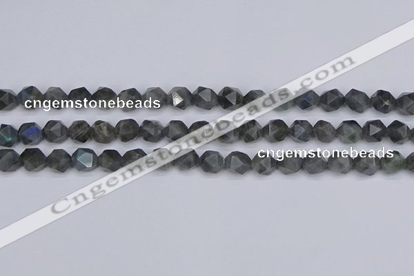CLB987 15.5 inches 8mm faceted nuggets labradorite beads wholesale