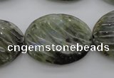 CLB99 15.5 inches 22*30mm carved oval labradorite beads