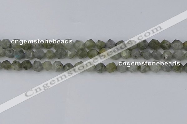 CLB993 15.5 inches 8mm faceted nuggets labradorite gemstone beads