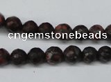 CLD102 15.5 inches 8mm faceted round leopard skin jasper beads