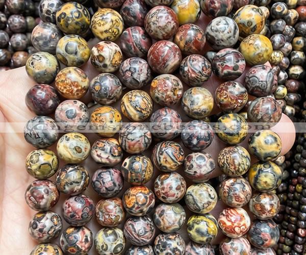 CLD223 15 inches 10mm round leopard skin jasper beads wholesale