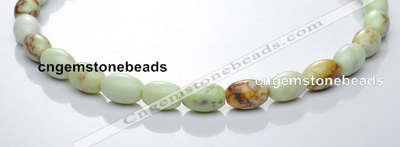 CLE02 16 inch 10*14mm rice lemon turquoise stone beads Wholesale