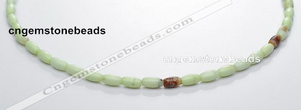 CLE06 4*8mm rice lemon turquoise gemstone beads Wholesale