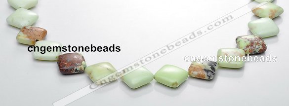 CLE13 15*15mm rhombic lemon turquoise gemstone beads Wholesale