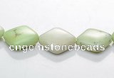 CLE14 rhombic 10*10mm lemon turquoise gemstone beads Wholesale