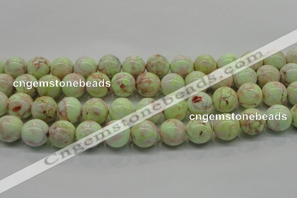 CLE205 15.5 inches 14mm round lemon turquoise beads wholesale