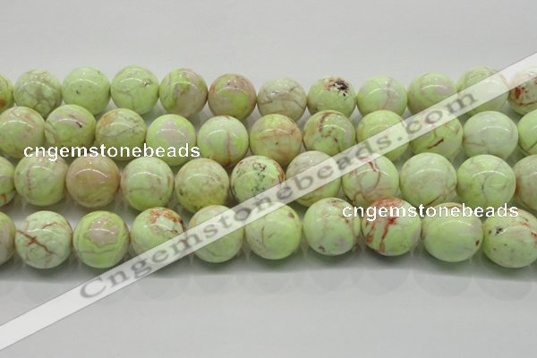 CLE207 15.5 inches 18mm round lemon turquoise beads wholesale
