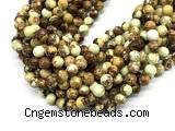 CLE214 15 inches 8mm round lemon turquoise beads wholesale